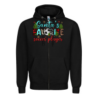 Black santa s favorite soccer player Zipper Hoodie - JahusDesignShop