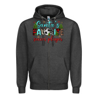 Charcoal Heather santa s favorite soccer player Zipper Hoodie - JahusDesignShop