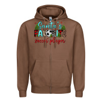 Chestnut santa s favorite soccer player Zipper Hoodie - JahusDesignShop