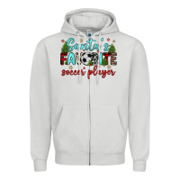 Dove Grey santa s favorite soccer player Zipper Hoodie - JahusDesignShop