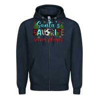 Navy santa s favorite soccer player Zipper Hoodie - JahusDesignShop