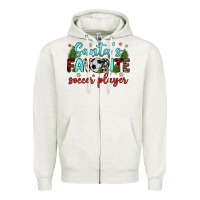 Oatmeal Heather santa s favorite soccer player Zipper Hoodie - JahusDesignShop