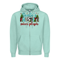 Santa S Favorite Soccer Player Zipper Hoodie | Teevron