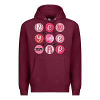 Burgundy new year 2024 Premium Hoodie - MaliasSmallBusiness