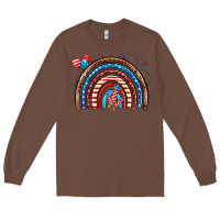 Chestnut American rainbow Long Sleeve Tee - Neo Western