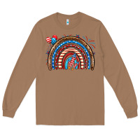 Toasted Coconut American rainbow Long Sleeve Tee - Neo Western