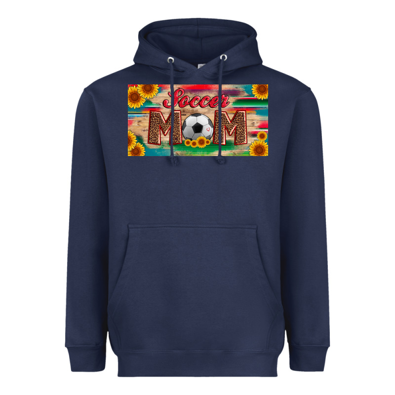 Soccer Mom With Ball And Sunflower And Serape Licanse Plate Heavyweight Hoodie by Artiststas | Teevron