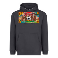 Smoke soccer mom with ball and sunflower and serape licanse plate Heavyweight Hoodie - Artiststas