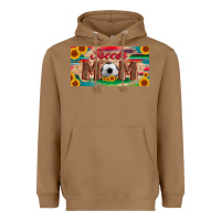 Toasted Coconut soccer mom with ball and sunflower and serape licanse plate Heavyweight Hoodie - Artiststas