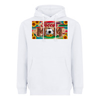 White soccer mom with ball and sunflower and serape licanse plate Heavyweight Hoodie - Artiststas