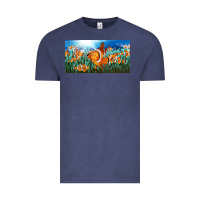 Vintage Denim clown fish  license plate Vintage Tee - BarkalooDesign