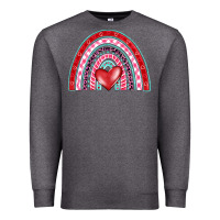 Charcoal Heather valentine's day rainbow Premium Sweatshirt - BarkalooDesign