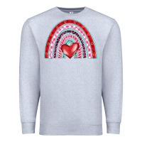 Heather Grey valentine's day rainbow Premium Sweatshirt - BarkalooDesign