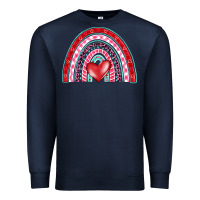 Navy valentine's day rainbow Premium Sweatshirt - BarkalooDesign