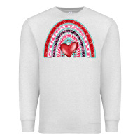 Oatmeal Heather valentine's day rainbow Premium Sweatshirt - BarkalooDesign