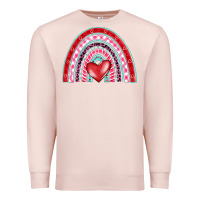 Pale Pink valentine's day rainbow Premium Sweatshirt - BarkalooDesign