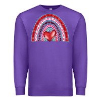 Purple valentine's day rainbow Premium Sweatshirt - BarkalooDesign