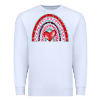 White valentine's day rainbow Premium Sweatshirt - BarkalooDesign