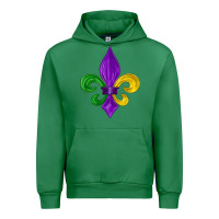 Emerald mardi gras fleur de lis Urban Hoodie - LillyAllenDesigns
