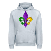 Heather Grey mardi gras fleur de lis Urban Hoodie - LillyAllenDesigns