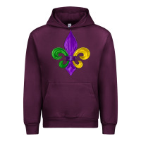 Mauve Wine mardi gras fleur de lis Urban Hoodie - LillyAllenDesigns