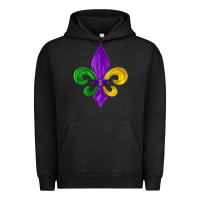 Pigment Black mardi gras fleur de lis Urban Hoodie - LillyAllenDesigns