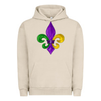 Pigment French Oak mardi gras fleur de lis Urban Hoodie - LillyAllenDesigns