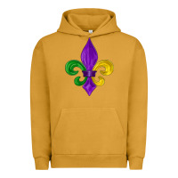 Pigment Peanut Butter mardi gras fleur de lis Urban Hoodie - LillyAllenDesigns