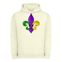 Pigment Pistachio mardi gras fleur de lis Urban Hoodie - LillyAllenDesigns