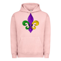 Pigment Salmon mardi gras fleur de lis Urban Hoodie - LillyAllenDesigns