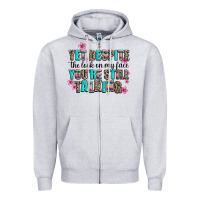 Heather Grey yet despite the look on my face you are still talk Zipper Hoodie - AdoDesignShop