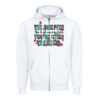 White yet despite the look on my face you are still talk Zipper Hoodie - AdoDesignShop