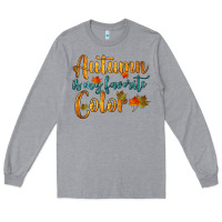 Heather Grey autumn is my favorite color Long Sleeve Tee - HRA Design Shop