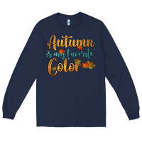 Navy autumn is my favorite color Long Sleeve Tee - HRA Design Shop