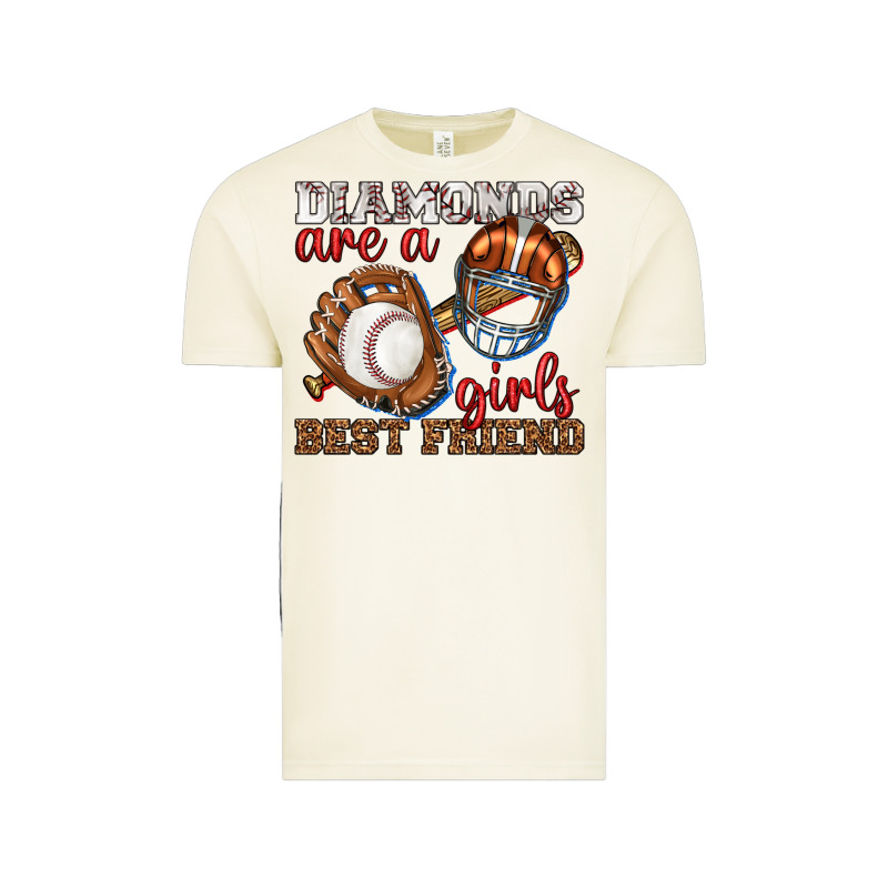 Diamonds Are A Girls Best Friend Baseball Vintage Tee by texasbilliewilder | Teevron