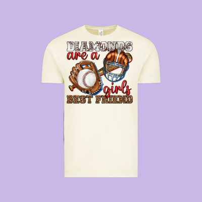 Vintage Tee diamonds are a girls best friend baseball