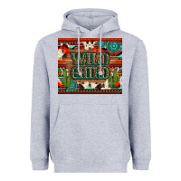 Heather Grey wild chıld aztec gemstone and cactus Heavyweight Hoodie - Artiststas