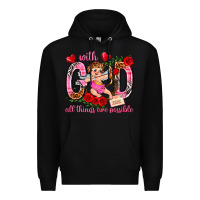 Black with god all things are possible Premium Hoodie - NancyCooperArtShop
