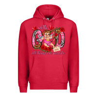 Cardinal with god all things are possible Premium Hoodie - NancyCooperArtShop
