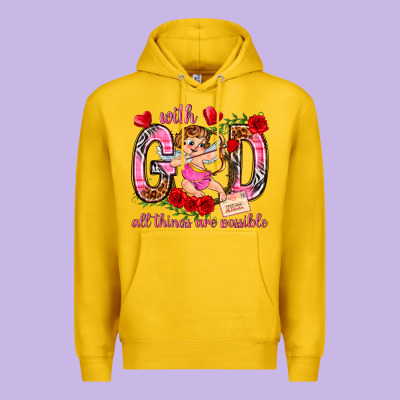 With God All Things Are Possible Premium Hoodie Designed By Nancycooperartshop