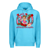 Ocean Blue with god all things are possible Premium Hoodie - NancyCooperArtShop