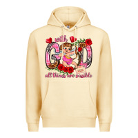 Pina Colada with god all things are possible Premium Hoodie - NancyCooperArtShop
