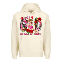 Sandshell with god all things are possible Premium Hoodie - NancyCooperArtShop