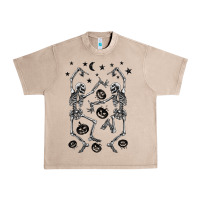 French Oak halloween dancing skeletons Urban Heavy Tee - BarkalooDesign