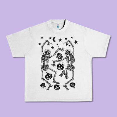 Halloween Dancing Skeletons Urban Heavy Tee Designed By Barkaloodesign