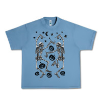 Pebble Blue halloween dancing skeletons Urban Heavy Tee - BarkalooDesign