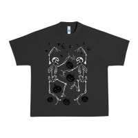 Pigment Black halloween dancing skeletons Urban Heavy Tee - BarkalooDesign