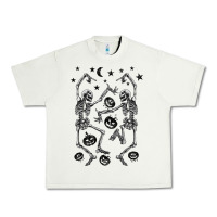 Pistachio halloween dancing skeletons Urban Heavy Tee - BarkalooDesign