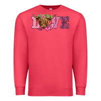 Cardinal valentine's day love highland cow Premium Sweatshirt - BarkalooDesign