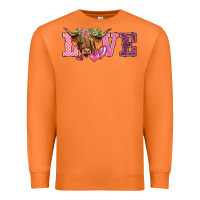 Valentine's Day Love Highland Cow Premium Sweatshirt | Teevron